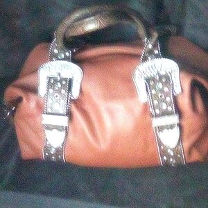 Charm and Luck Womans Leather Satchel Handbag